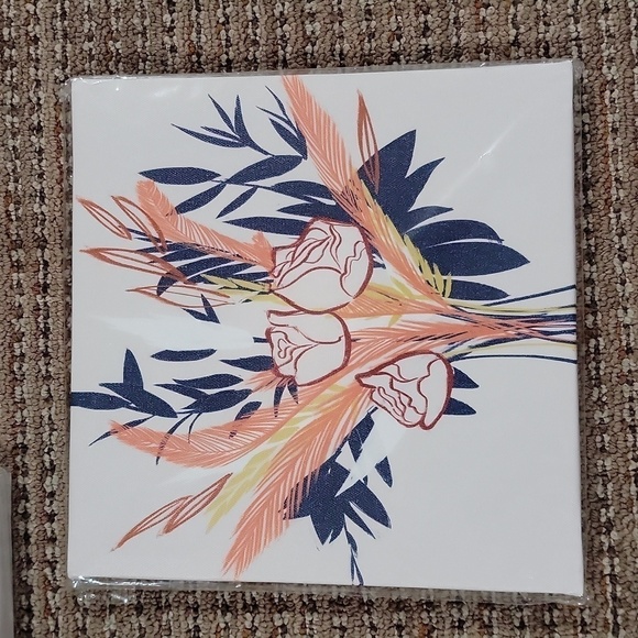 Canvas hanging wall decor 9" X 9"  flowers, colorful, perfect for any room - Picture 4 of 5